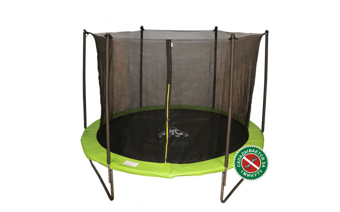 Батут DFC JUMP 12ft складной, c сеткой, цвет apple green