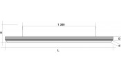 Лампа Evolution 3 секции ПВХ (ширина 600) (Пленка ПВХ Тиковое дерево,фурнитура медь)