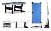 Бильярдный стол для пула  Team II 6фт (черный,ЛДСП)