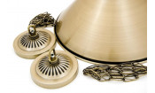 Лампа на шесть плафонов «Elegance» (матово-бронзовая штанга, матово-бронзовый плафон D35см)