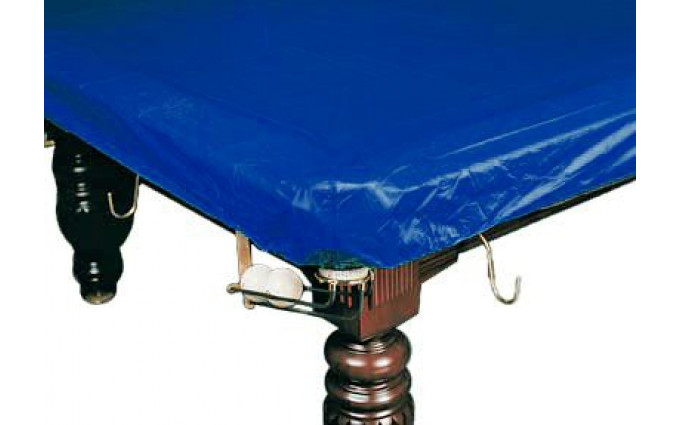 Покрывало для стола 12 ф (влагостойкое, темно-синее, резинки на лузах)