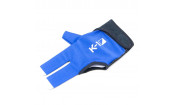 Перчатка бильярдная "K-1" (черно-синяя, вставка кожа)