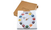Часы настенные «12 шаров» D20,5 см (белые), пластик