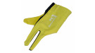 Перчатка бильярдная «Ball Teck MFO» (черно-желтая, вставка замша), защита от скольжения