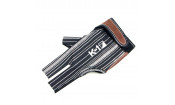 Перчатка бильярдная "K-1" (черная, серебро, вставка кожа)